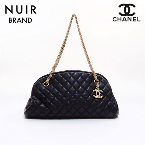 シャネル CHANEL 2011年 マドモワゼル ボーリングバッグ ハンドバッグ ブラック WS7044