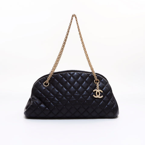 シャネル CHANEL 2011年 マドモワゼル ボーリングバッグ ハンドバッグ ブラック WS7044