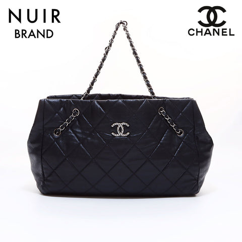 Chanel CHANEL 2009 Matelasse Tote Bag Black WS7045