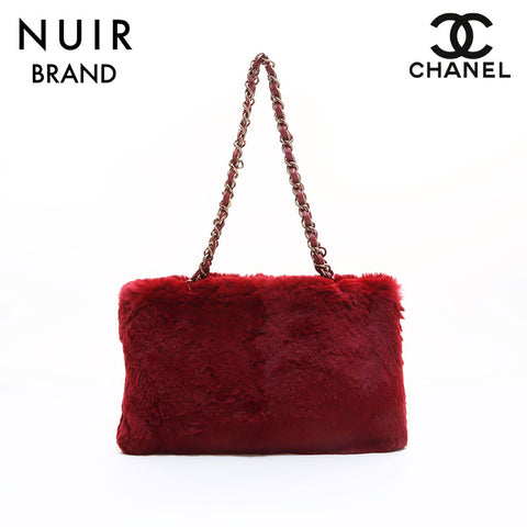 Chanel CHANEL 2000 Chain Tote Tote Bag Wine Red WS7046