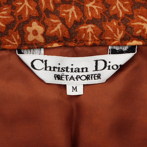 Christian Dior Floral Cotton Vintage skirt Brown WS7062