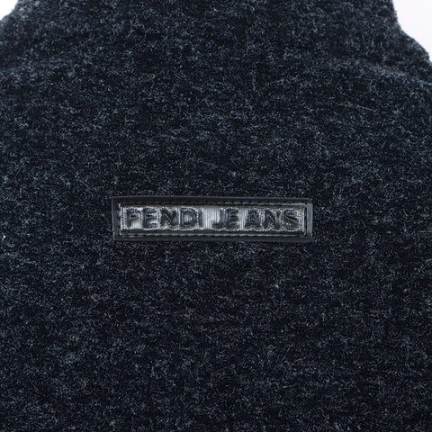 FENDI Back logo zip up sweater gray WS7069