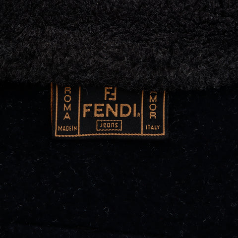 FENDI Back logo zip up sweater gray WS7069