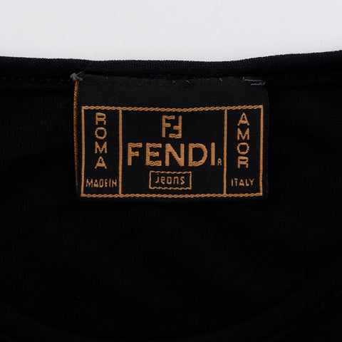 フェンディ FENDI ロゴ 半袖シャツ ブラック WS7070