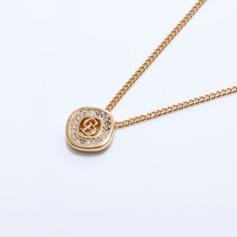 Christian Dior Logo strass Collier or WS7073