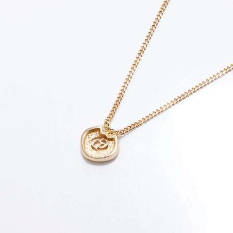 Christian Dior Logo Rhingestone Collier Gold WS7073