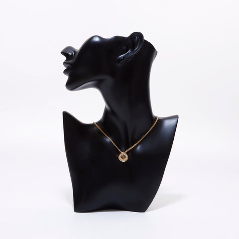 Christian Dior Logo Rhingestone Collier Gold WS7073