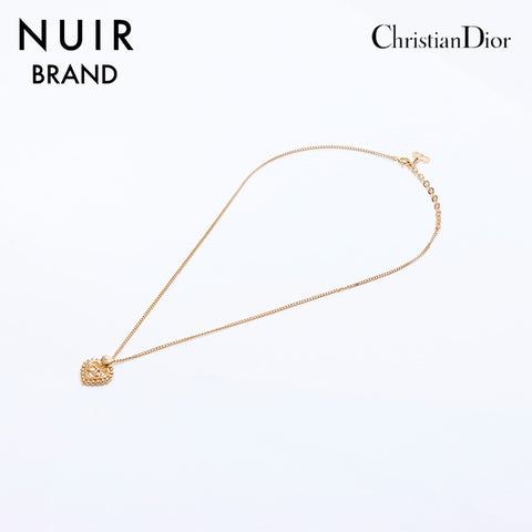 クリスチャンディオール Christian Dior ロゴ ネックレス ゴールド WS7074