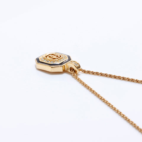 Christian Dior Logo strass Collier or WS7075