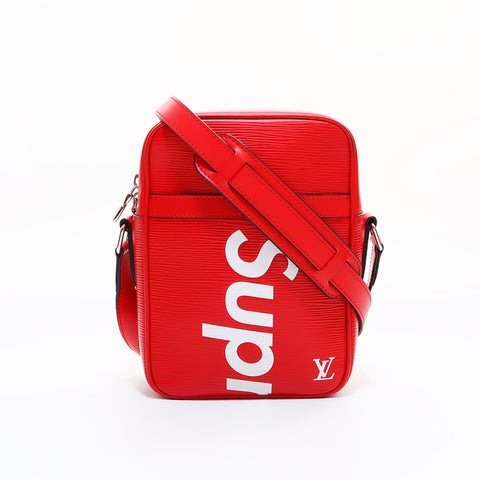 Louis Vuitton LOUIS VUITTON ✕Supreme Danuve Shoulder Bag Red WS7082