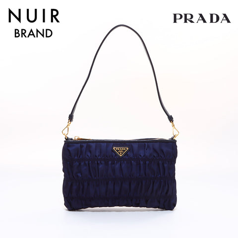 PRADA Logo Handbag Navy WS7094