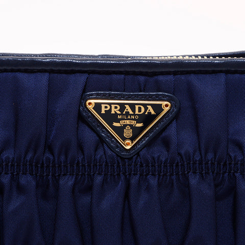 プラダ PRADA ロゴ ハンドバッグ ネイビー WS7094