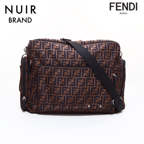FENDI Zucca Pattern Shoulder Bag Brown WS7095
