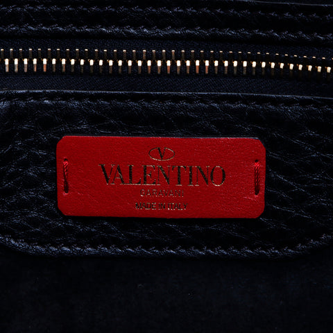 Valentino皮革钉肩袋黑色WS7098