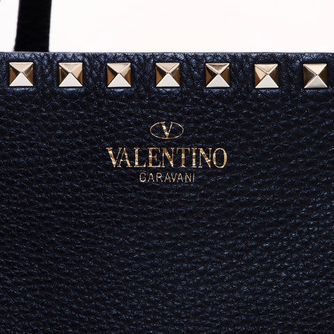 Valentino皮革钉肩袋黑色WS7098
