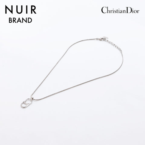 クリスチャンディオール Christian Dior ロゴ ネックレス シルバー WS7111