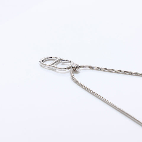 Christian Dior Logo Collier Silver WS7111