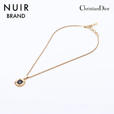 クリスチャンディオール Christian Dior ロゴ ネックレス ゴールド WS7112