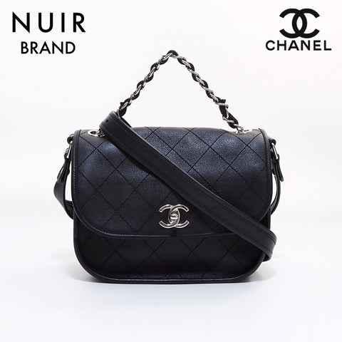 シャネル CHANEL 25番台 2way ショルダーバッグ ブラック WS7117