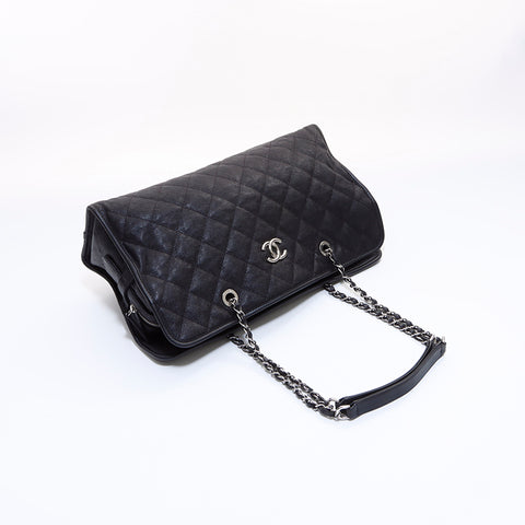 シャネル CHANEL キャビアスキン 15番台 フレンチリビエラ ショルダーバッグ ブラック WS7121