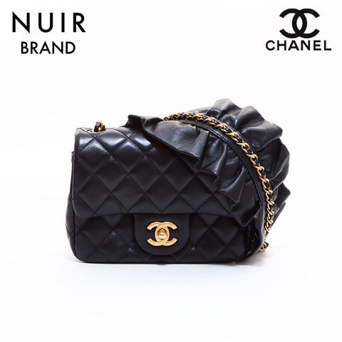 Chanel Lambskin Matelasse 30th shoulder bag Black WS7122
