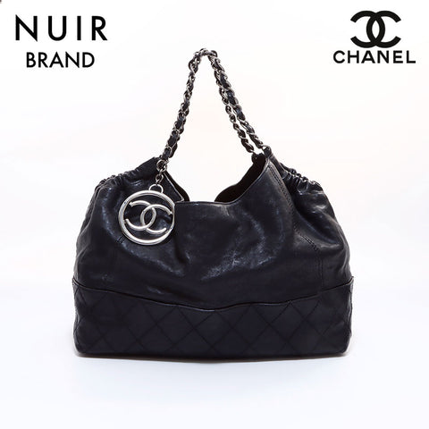 Chanel Silver No. 11 Shoulder Bag Black WS7123