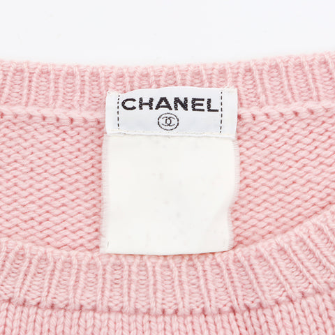 Chanel CHANEL ribbon Coco mark knit pink WS7136