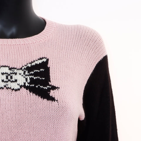 Chanel CHANEL ribbon Coco mark knit pink WS7136
