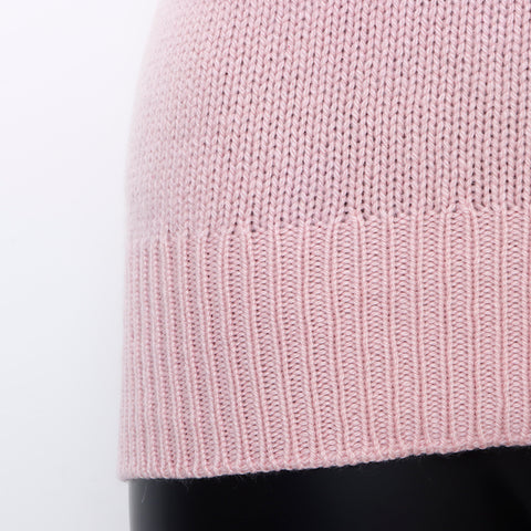 Chanel CHANEL ribbon Coco mark knit pink WS7136