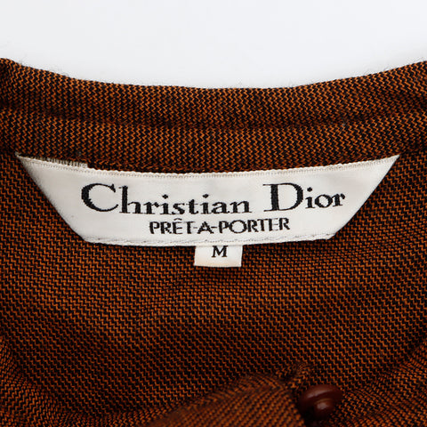 クリスチャンディオール Christian Dior Size:M 長袖シャツ ブラウン WS7139