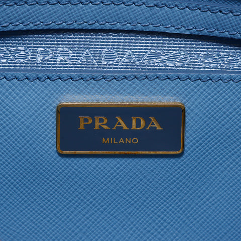 プラダ PRADA サフィアーノ 2way ハンドバッグ ブルー WS7145
