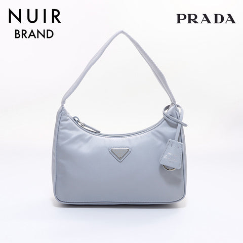 PRADA Re-Edition 2000 Re-Nylon Mini Bag Handbag Blue WS7154