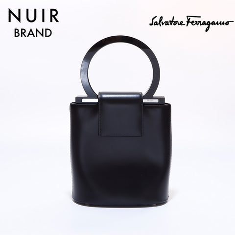 Salvatore Ferragamo Gancini Handbag Black WS7155