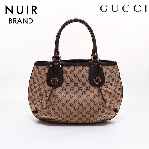Gucci GG Canvas Tote Bag Brown WS7156