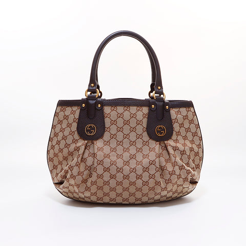 グッチ GUCCI GGキャンバス トートバッグ ブラウン WS7156