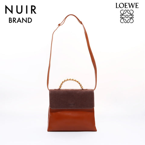 LOEWE 2way handbag brown WS7157