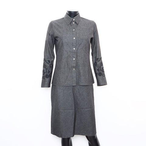 Fendi棉花裙子/设置灰色WS7174