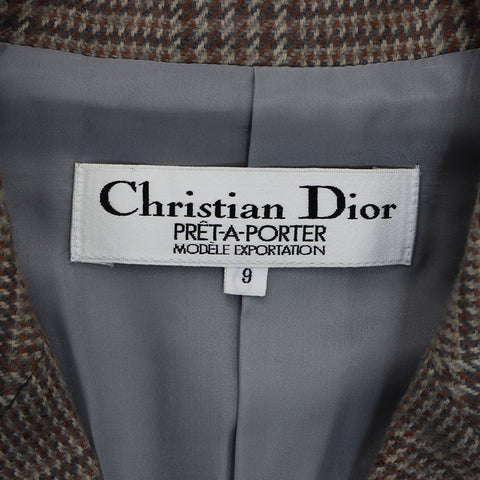 クリスチャンディオール Christian Dior コットン チェック/Size:9 セットアップ グレー WS7176