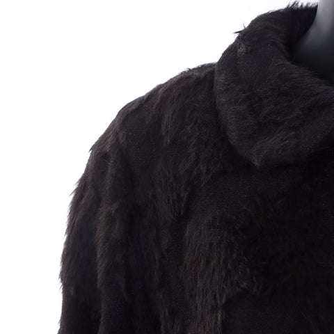 Yves Saint Laurent YVES SAINT LAURENT Fur/Size:M Jacket Black WS7177