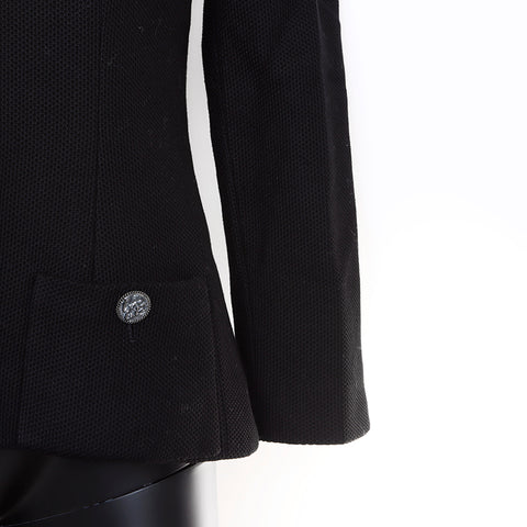Chanel Mesh Zip Blouson/Size:36 Jacket Black WS7182