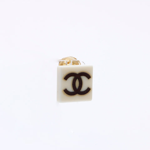 Chanel Coco Mark Ohrringe Weiß WS7186