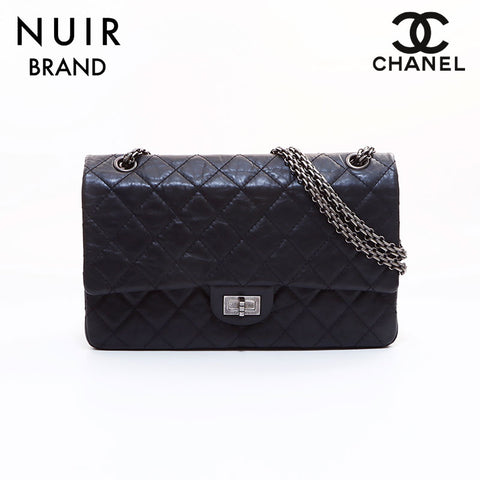 Chanel CHANEL 2.55 Matelasse Shoulder Bag Black WS7195