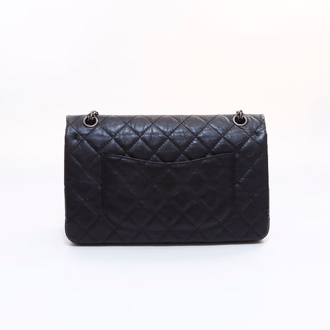 シャネル CHANEL 2.55 マトラッセ ショルダーバッグ ブラック WS7195