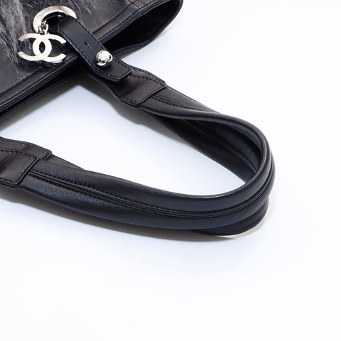 Chanel Balibiaritz Fur Handbag Black WS7198