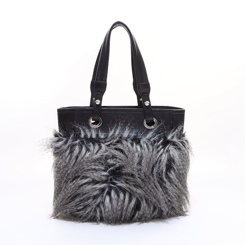 Chanel Balibiaritz Fur Handbag Black WS7198