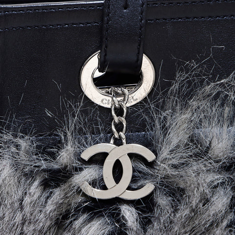 Chanel Balibiaritz Fur Handbag Black WS7198