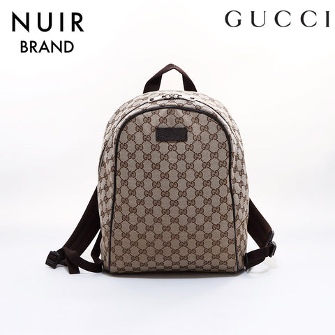 Gucci GG Canvas Backpack/Daypack Brown WS7202