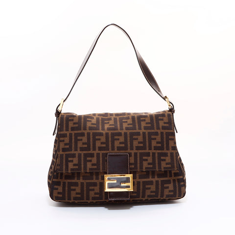 FENDI Mamma Bag Handbag Brown WS7204