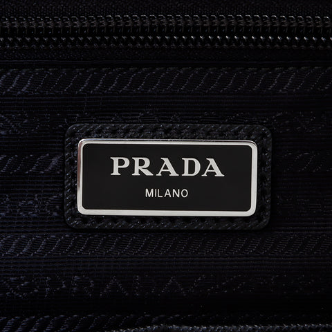 PRADA Logo Shoulder Bag Black WS7215
