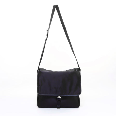 PRADA Logo Shoulder Bag Black WS7215
